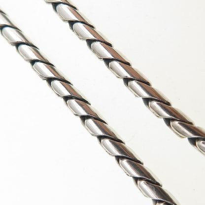 925 Sterling Silver Vintage Round Box Chain Necklace 18"