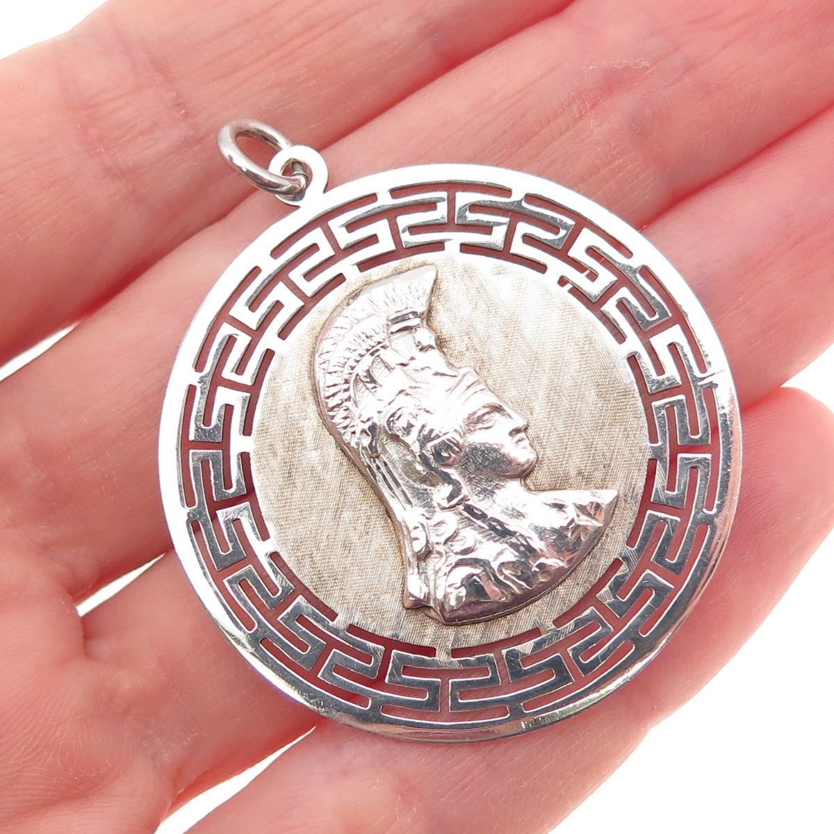 925 Sterling Silver Vintage Ares Greek God Charm Pendant