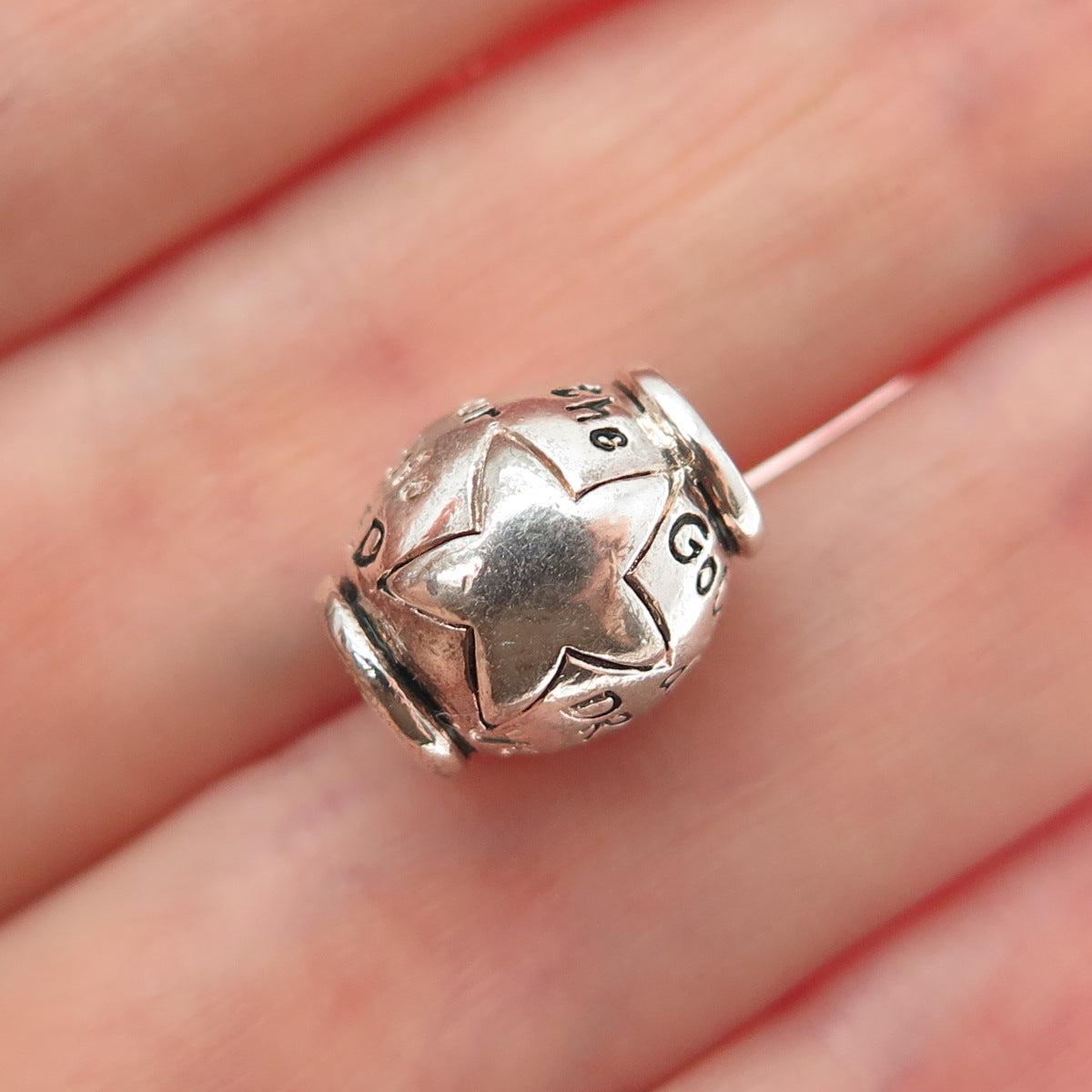 925 Sterling Vintage Go Confidently in The Direction of Your Dreams Bead Charm
