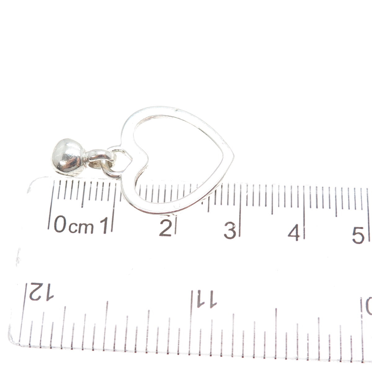 925 Sterling Silver Vintage Heart Slide Charm Pendant