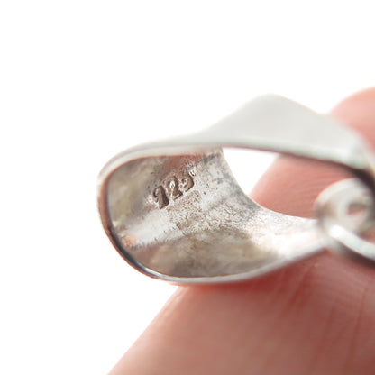 925 Sterling Silver Vintage Enamel Modernist Charm Pendant