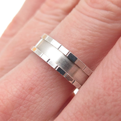 925 Sterling Silver Band Ring Size 7.75