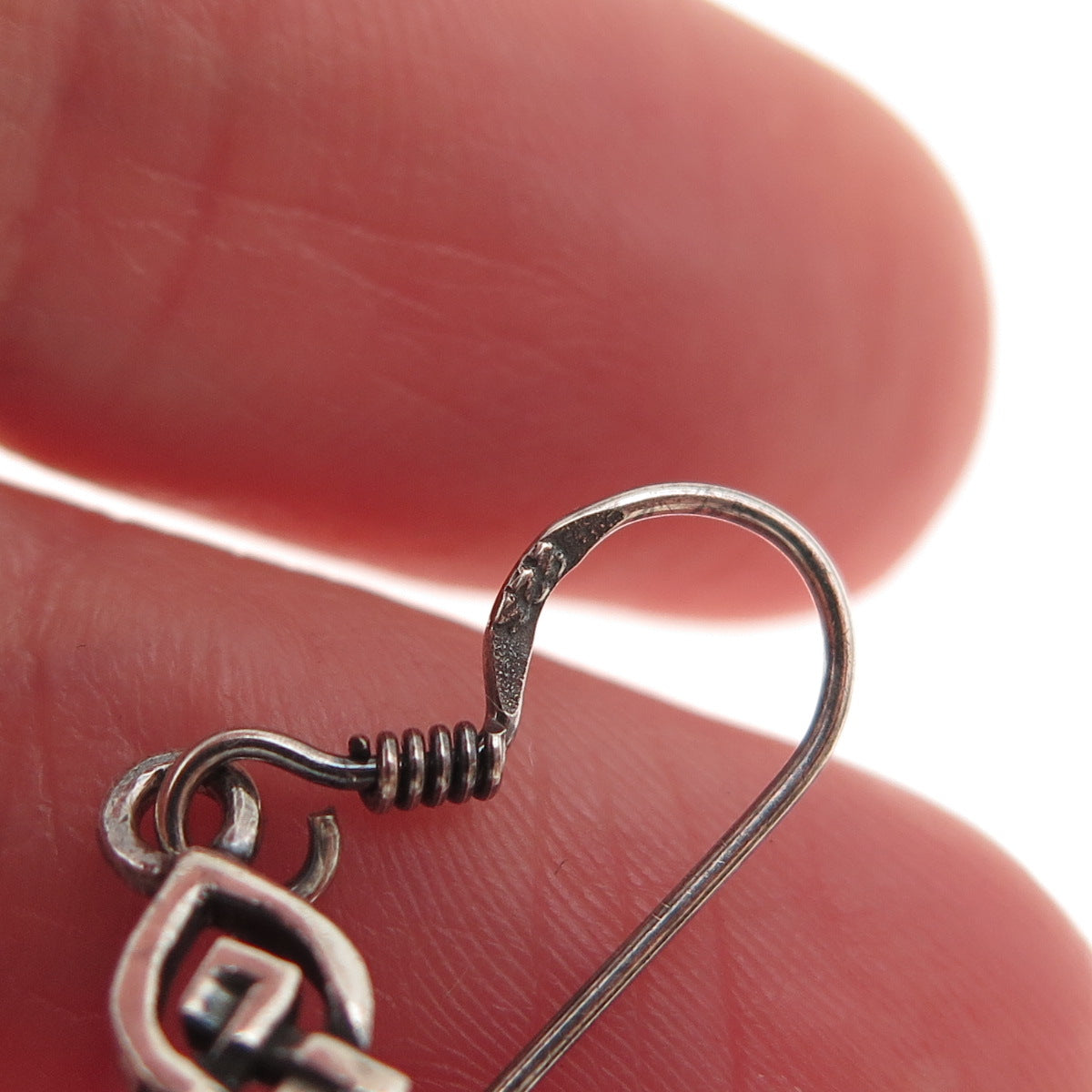 925 Sterling Silver Vintage Celtic Cross Oxidized Dangle Earrings