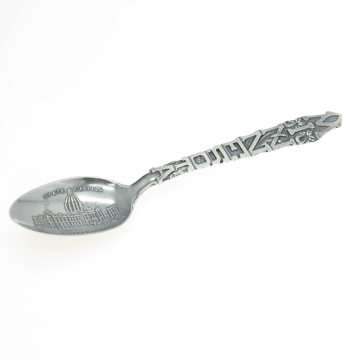 925 Sterling Silver Antique Art Deco Minnesota States & Cities Coffee Spoon