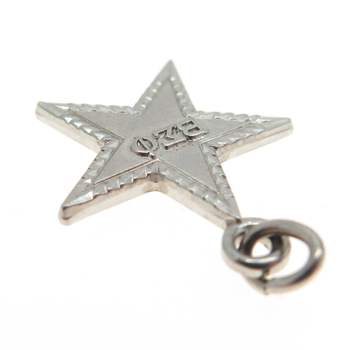 925 Sterling Silver Vintage 1960 Founders Day Beta Sigma Phi Star Charm Pendant