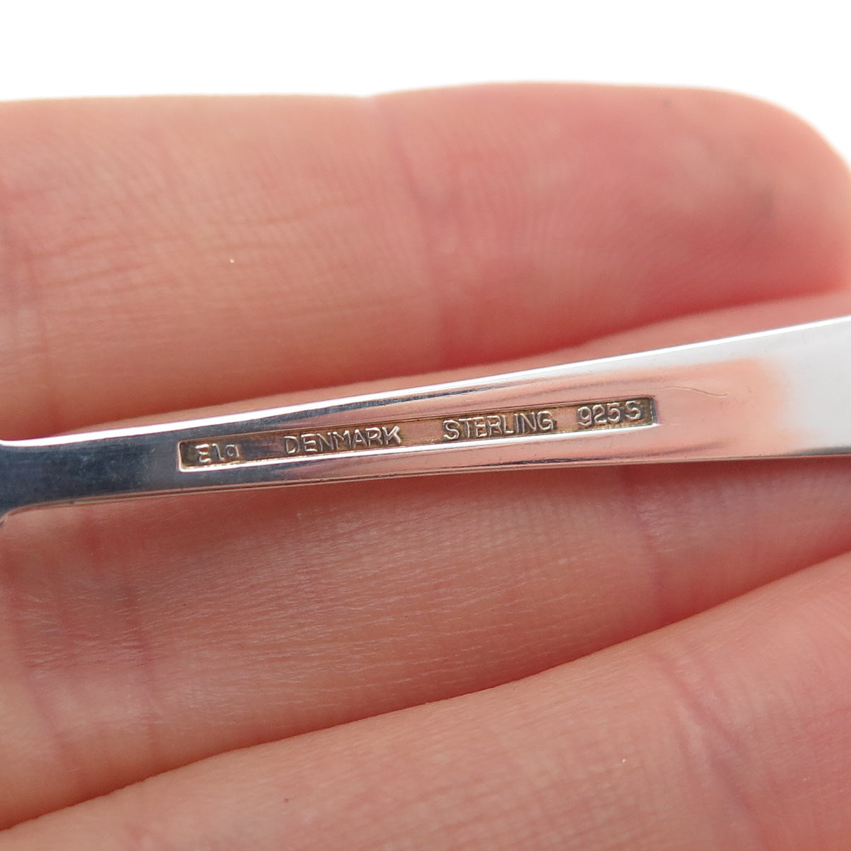 EGON LAURIDSEN 925S Sterling Gold Plated Vintage Denmark Enamel Coffee Spoon