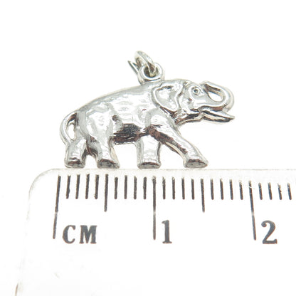 J.M. FISHER 925 Sterling Silver Vintage Elephant for Good Luck 3D Pendant