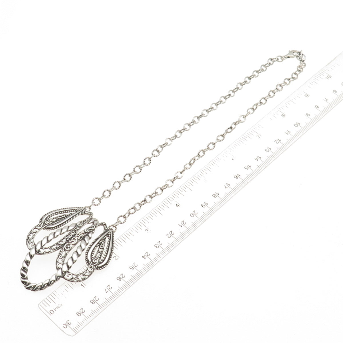Carolyn Pollack 925 Sterling Silver Vintage Seashell Cable Chain Necklace 16"