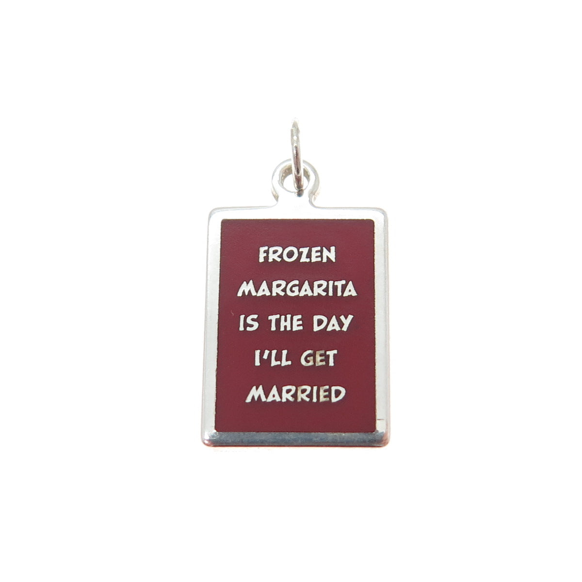 925 Sterling Enamel Frozen Margarita Is The Day I'll Get Married Mini Pendant