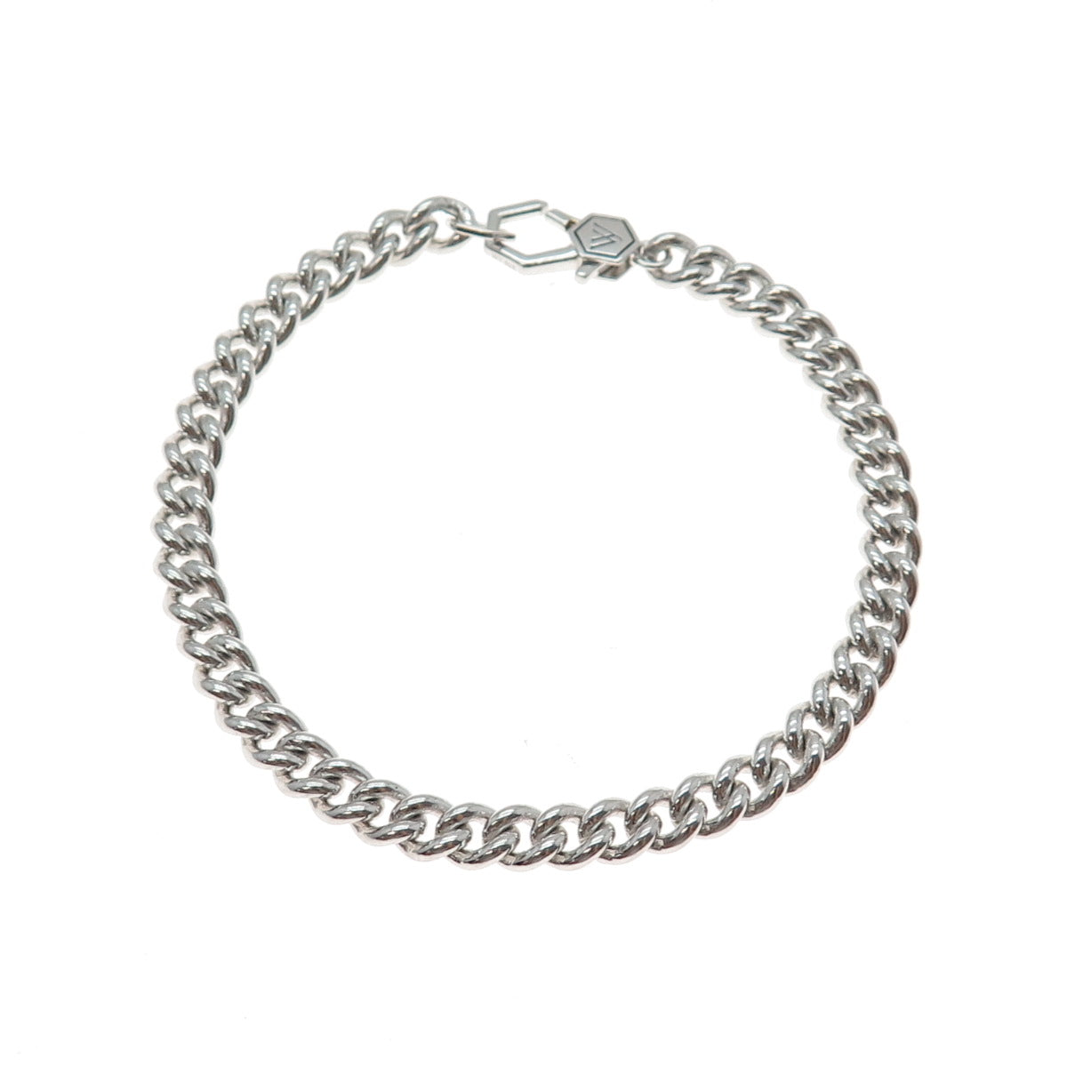 VY Jewelry 925 Sterling Silver Cuban Link Bracelet 7.75"