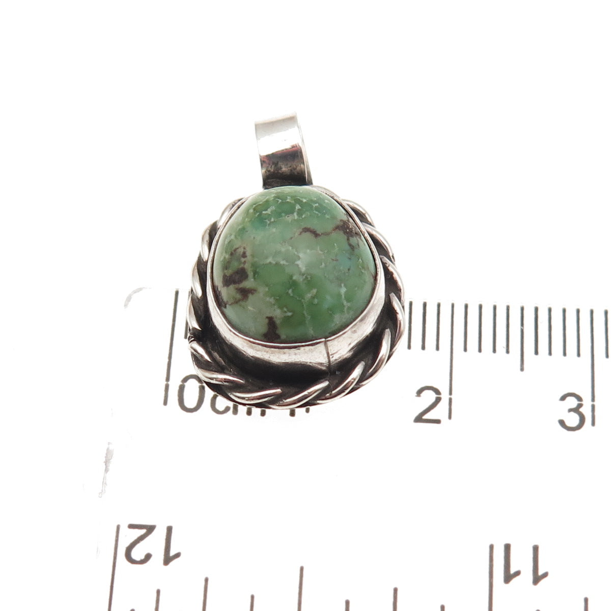 Old Pawn Sterling Silver Vintage Southwestern Royston Turquoise Charm Pendant