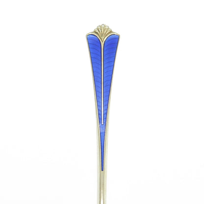 DAVID ANDERSEN 925S Sterling Silver Gold Plated Vintage Norway Enamel Lemon Fork