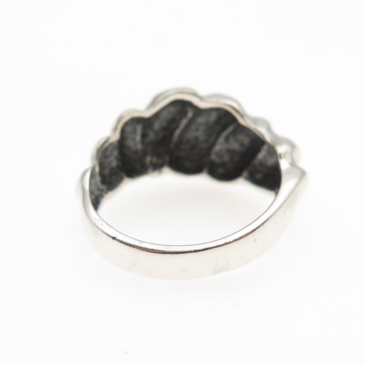 Bagley & Hotchkiss 925 Sterling Silver Vintage Modernist Oxidized Ring Size 5.25