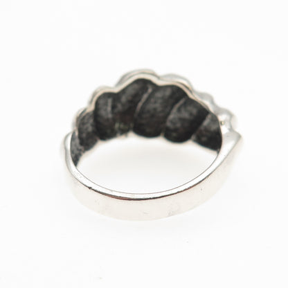 Bagley & Hotchkiss 925 Sterling Silver Vintage Modernist Oxidized Ring Size 5.25