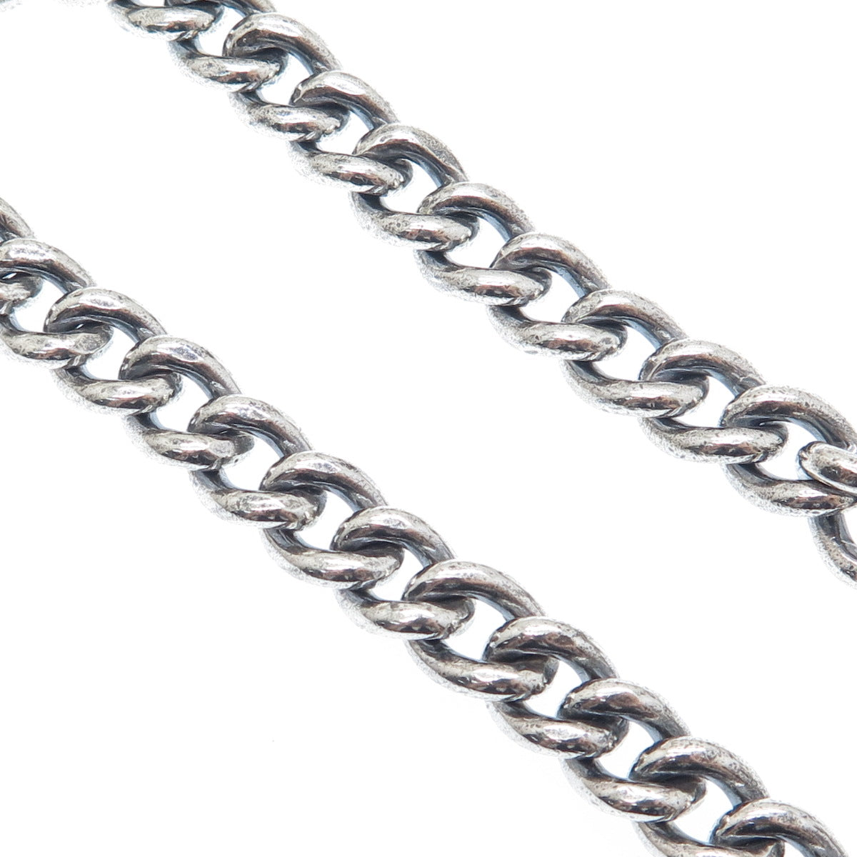 RALPH LAUREN 925 Sterling Silver Vintage Pocket Watch Fob Chain 16"