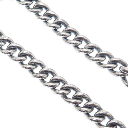 RALPH LAUREN 925 Sterling Silver Vintage Pocket Watch Fob Chain 16"