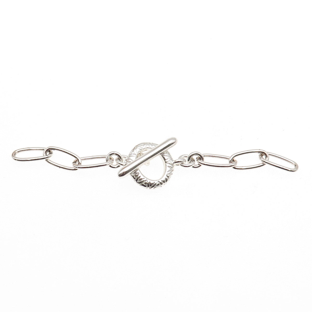 AV ARGENTO VIVO 925 Sterling Silver Vintage Necklace Toggle Clasp Extension 4.5"