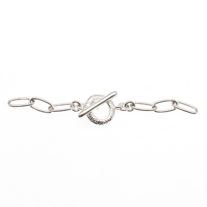 AV ARGENTO VIVO 925 Sterling Silver Vintage Necklace Toggle Clasp Extension 4.5"