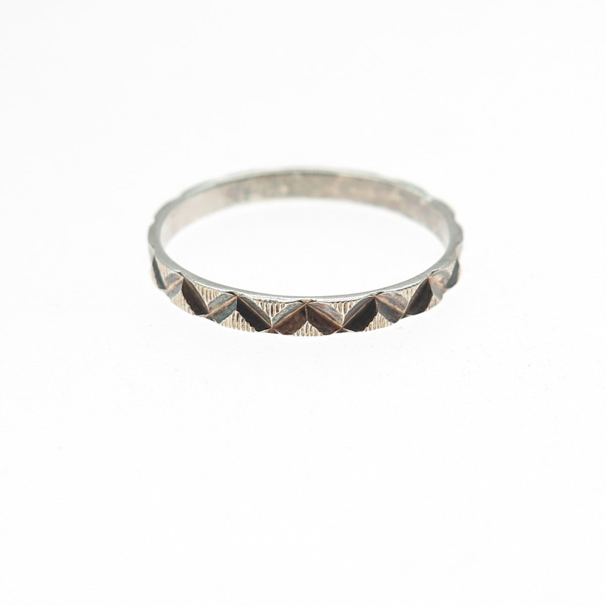 MWS Mark Washerman Samara 925 Sterling Silver Vintage Oxidized Band Ring Size 6