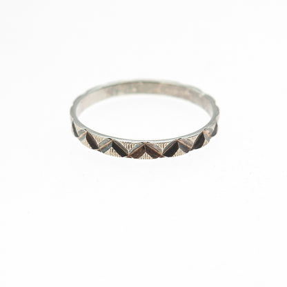 MWS Mark Washerman Samara 925 Sterling Silver Vintage Oxidized Band Ring Size 6