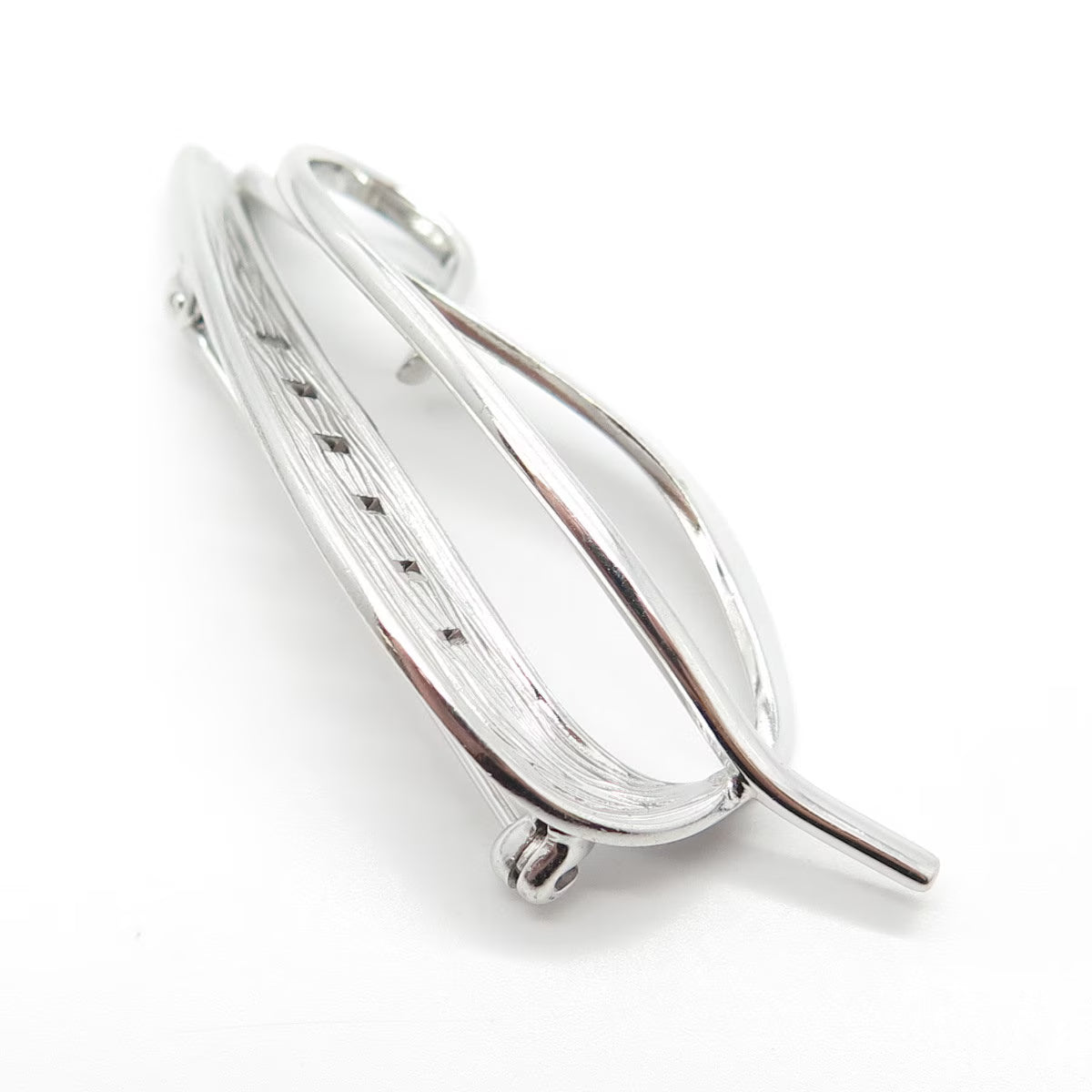 925 Sterling Silver Vintage Vargas Leaf Pin Brooch