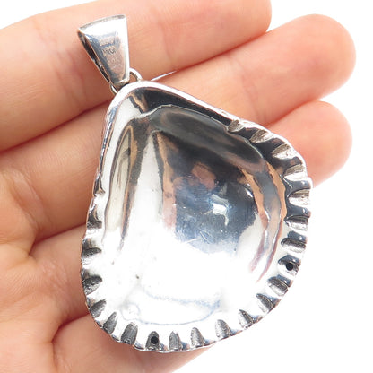 MILOR 925 Sterling Silver Vintage Italy Seashell Oxidized Pendant