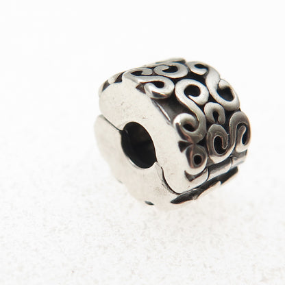 Pandora 925 Sterling Silver Swirl Clip Charm