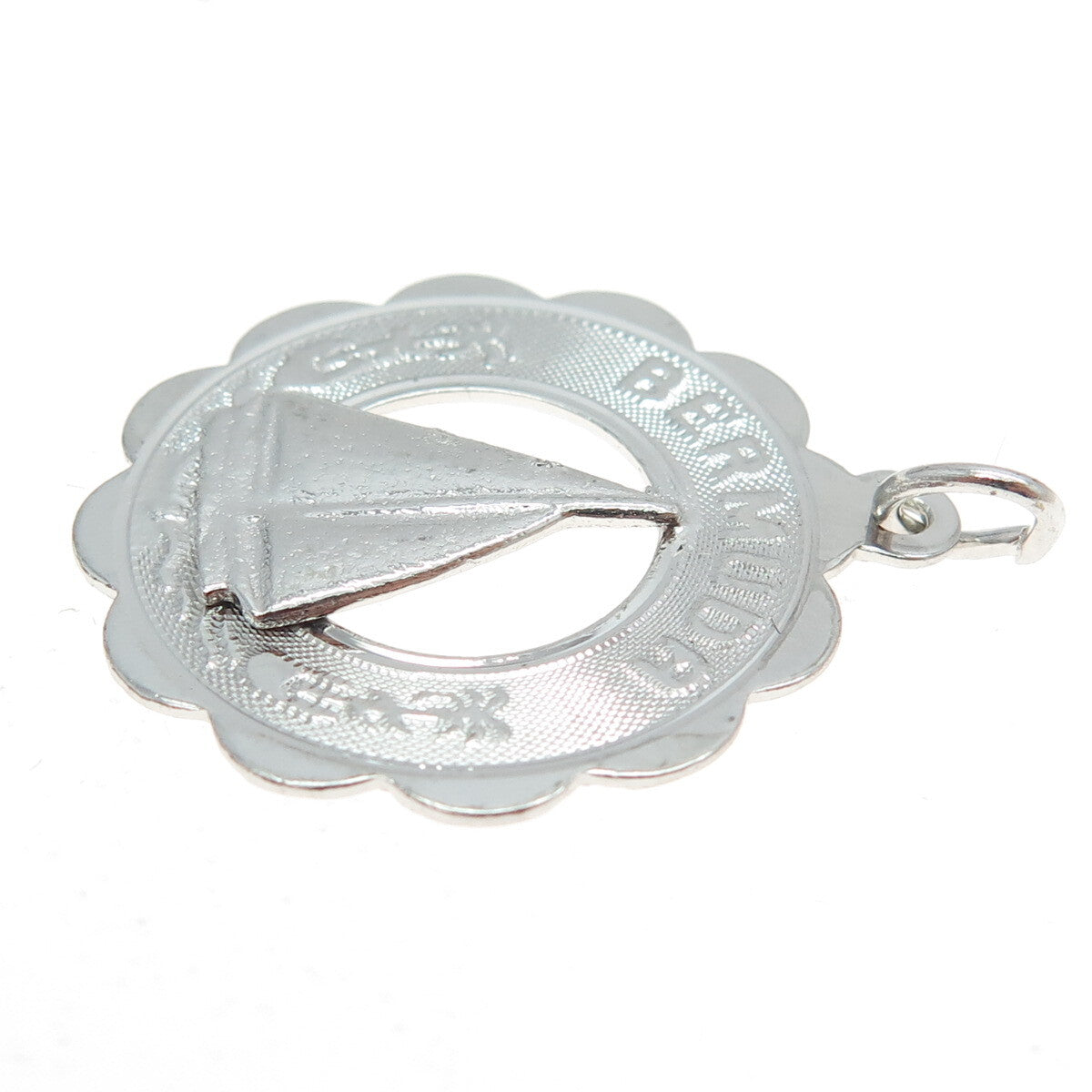 CREA 925 Sterling Silver Vintage "Bermuda" Sailboat Pendant