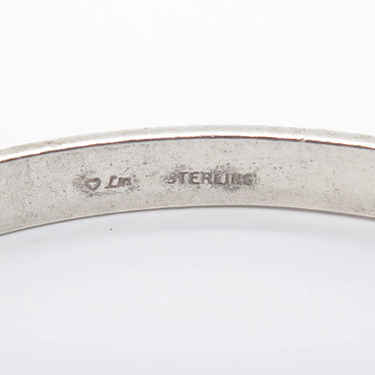 925 Sterling Silver Vintage Twisted Adjustable Cuff Bracelet 7-8"