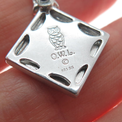 ORIGAMI OWL 925 Sterling Silver Enamel Peace Symbol Charm Pendant