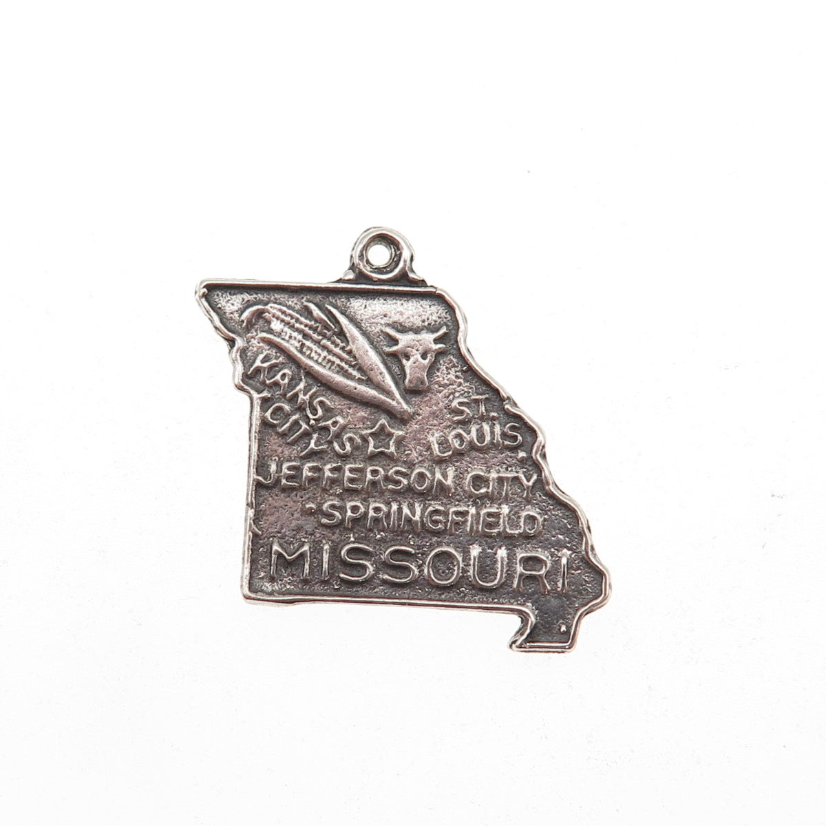 Bell Trading Post 925 Sterling Silver Vintage Missouri State Map Mini Pendant