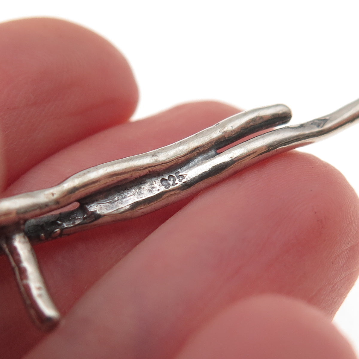 Silpada 925 Sterling Silver Vintage Great Impressions Twig Cross Charm Pendant