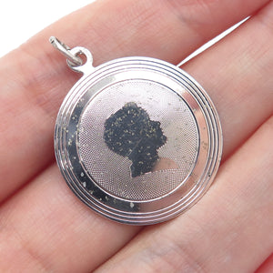 GRIFFITH & SONS CO 925 Sterling Silver Vintage Boy's Face Profile Charm Pendant