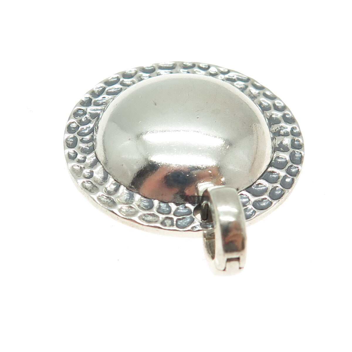 VOSCA New York 925 Sterling Silver Vintage Nugget Dome Oxidized Pendant