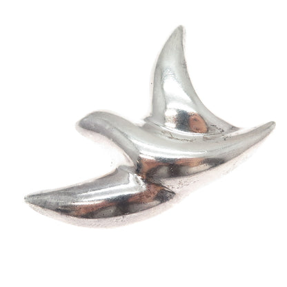 NESTOR 925 Sterling Silver Vintage Mexico Modernist Bird Pin Brooch