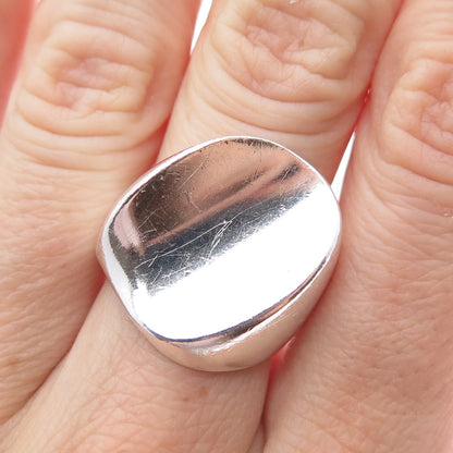 925 Sterling Silver Vintage Israel Modernist Ring Size 5.5