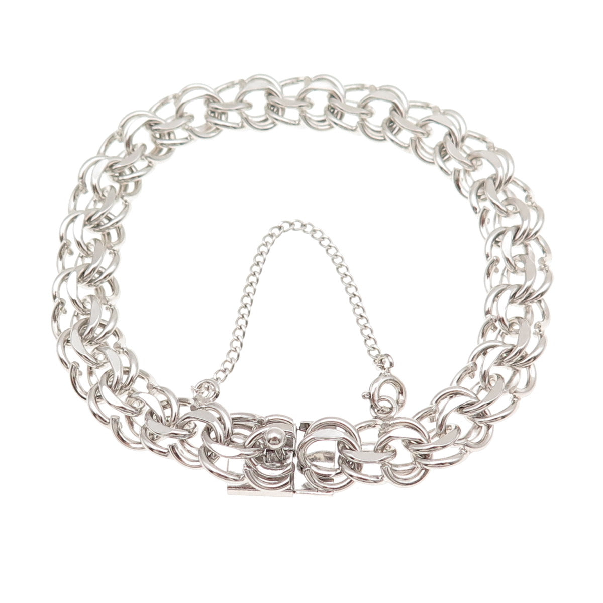 Binder Bros 925 Sterling Silver Vintage Bismark Link Bracelet 7"