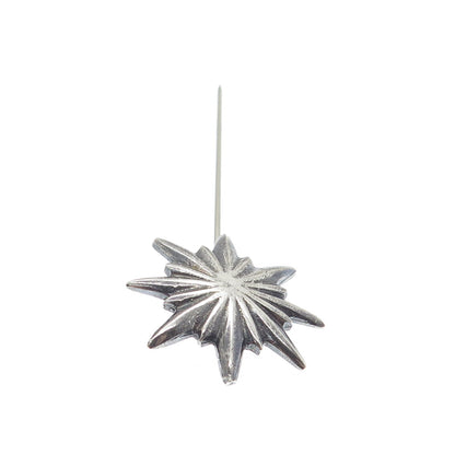 925 Sterling Silver Vintage Christmas Star of Bethlehem Oxidized Lapel Pin