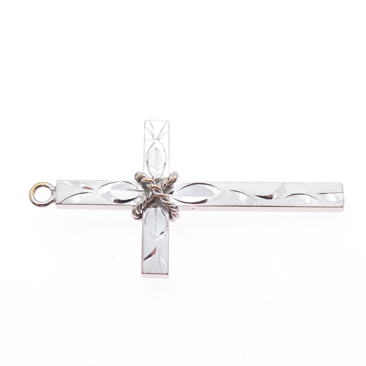 925 Sterling Silver Vintage Cross Religious Charm Pendant