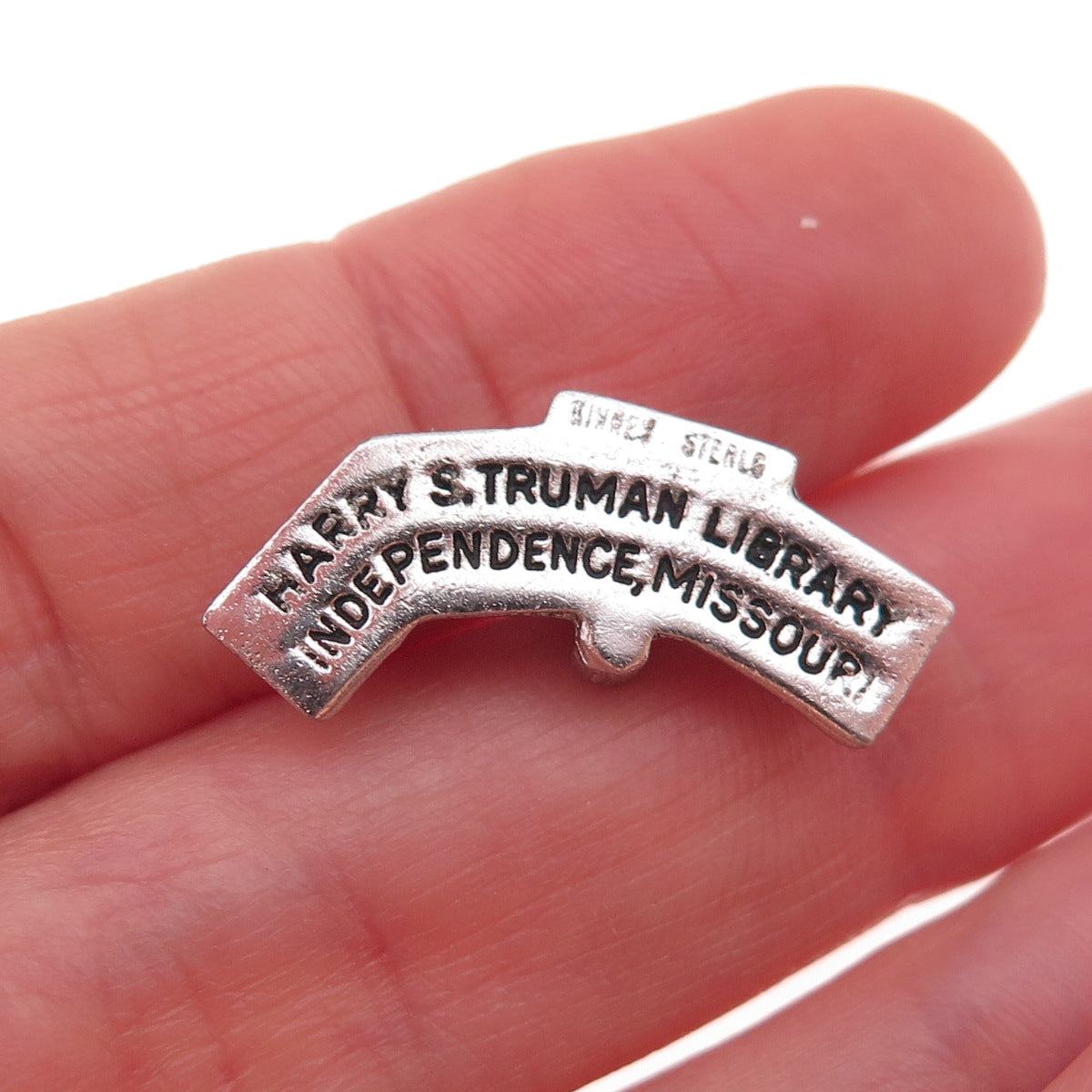 Kinney 925 Sterling Silver Vintage Harry S. Truman Library 3D Charm Pendant