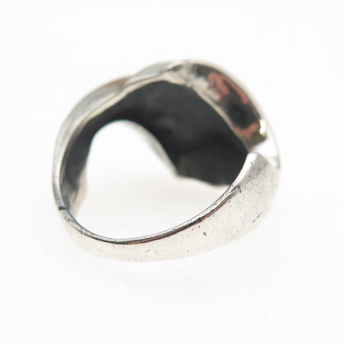 Marc 925 Sterling Silver Vintage Modernist Oxidized Ring Size 6.25