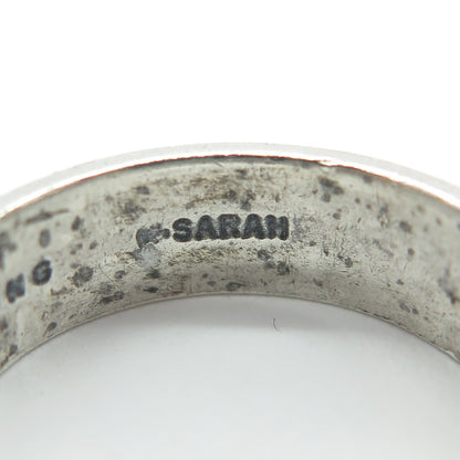 SARAH COVENTRY 925 Sterling Silver Vintage Zig Zag Band Ring Size 11
