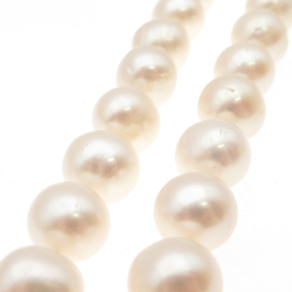 925 Sterling Silver Vintage Real Baroque Pearl Beaded Necklace 18"