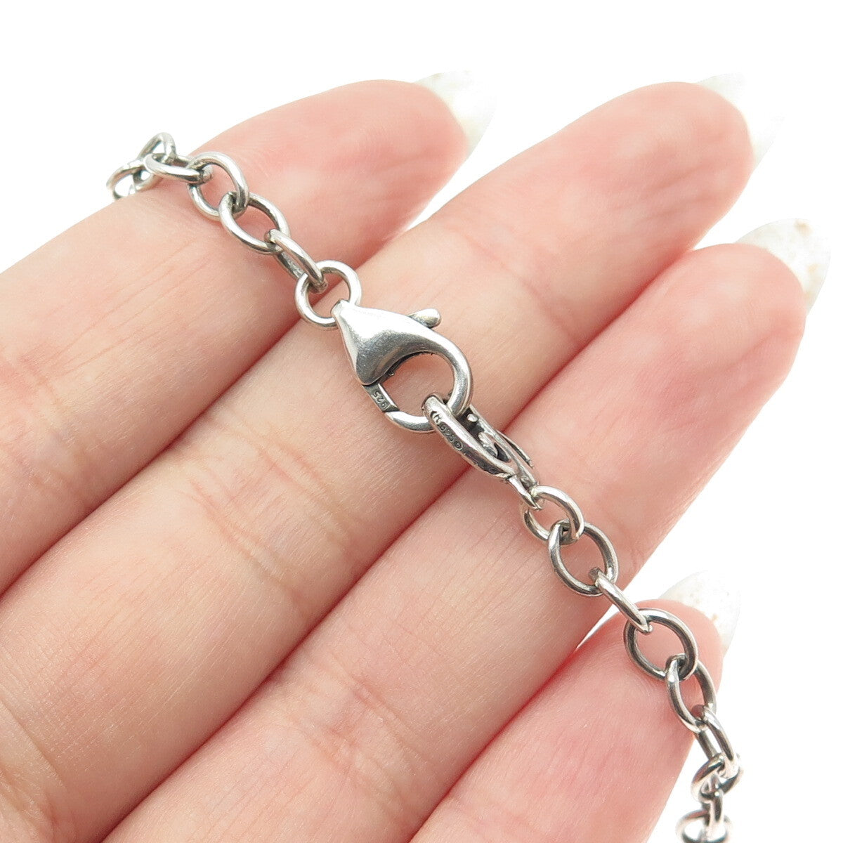 CAROLYN POLLACK 925 Sterling Silver Vintage Swirl Roped Chain Necklace 16"