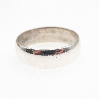 Wheeler Mfg 925 Sterling Silver Vintage Classic Wedding Band Ring Size 8