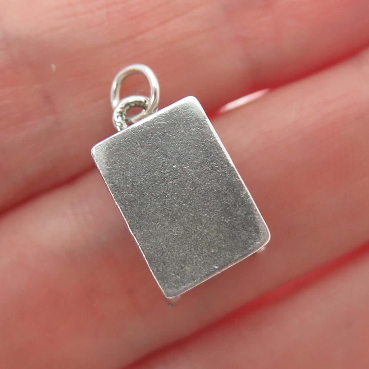 925 Sterling Silver Vintage Chest of Drawers Minimalist 3D Charm Pendant