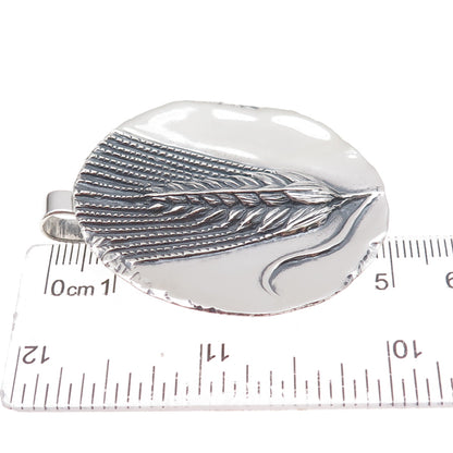 James Avery 925 Sterling Silver Vintage Wheat Sheaf Harvest Medallion Pendant