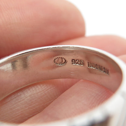 925 Sterling Silver Vintage Geometric Band Ring Size 10.25