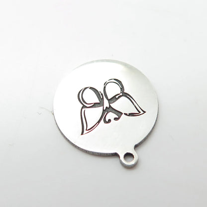 925 Sterling Silver USA Two In Town Butterfly Charm Pendant