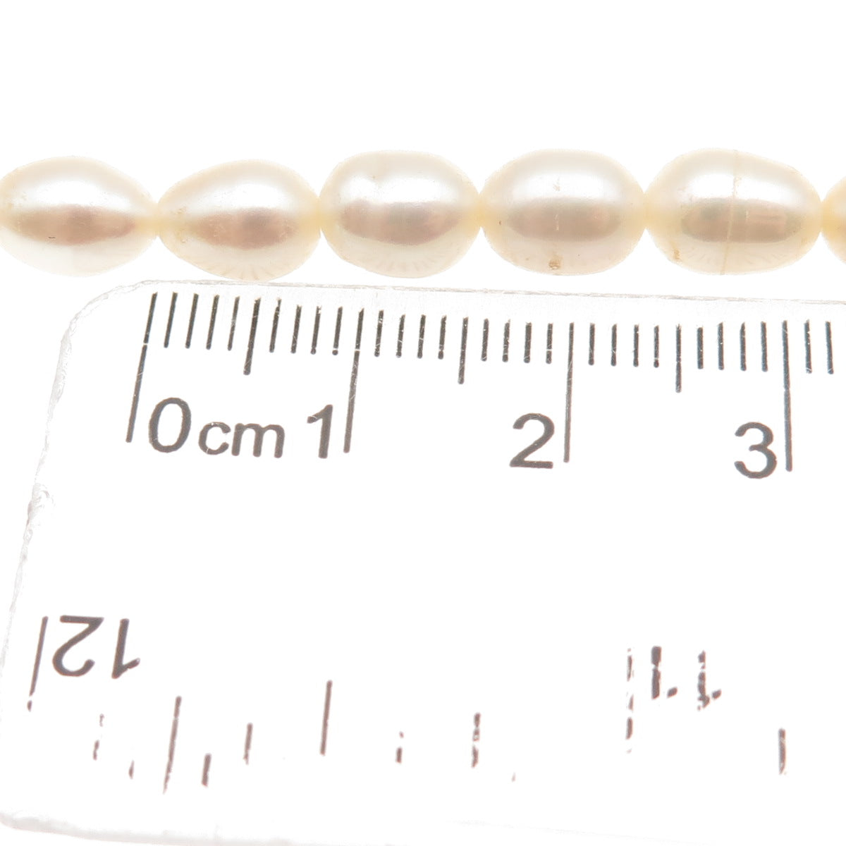 925 Sterling Silver Vintage Real Baroque Pearl Beaded Necklace 18"